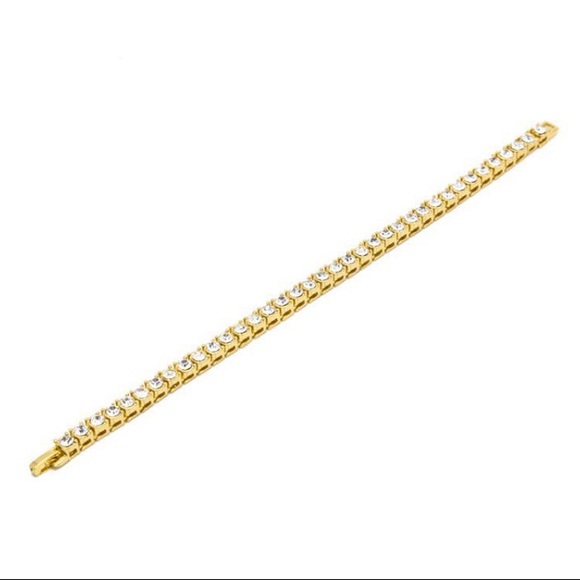 5mm Gold Tennis Bracelet - Picture 2 of 2